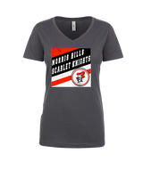 Morris Hills HS Football Square - Womens Vneck