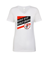 Morris Hills HS Football Square - Womens Vneck