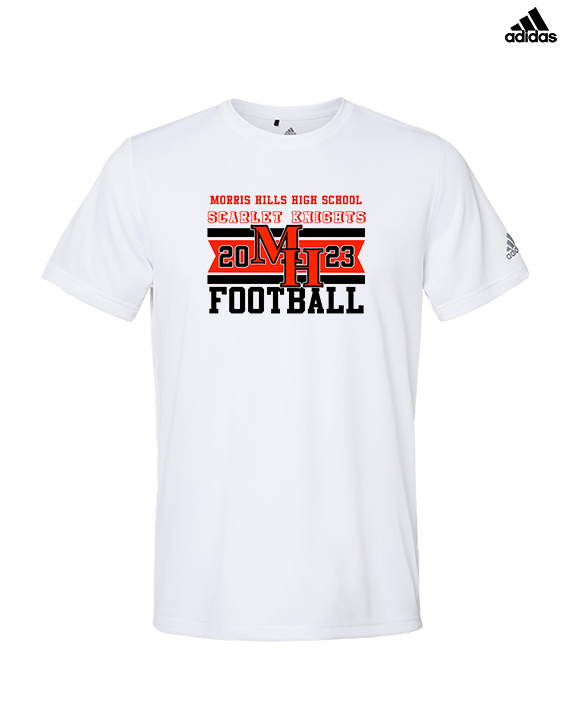 Morris Hills HS Football Stamp - Mens Adidas Performance Shirt