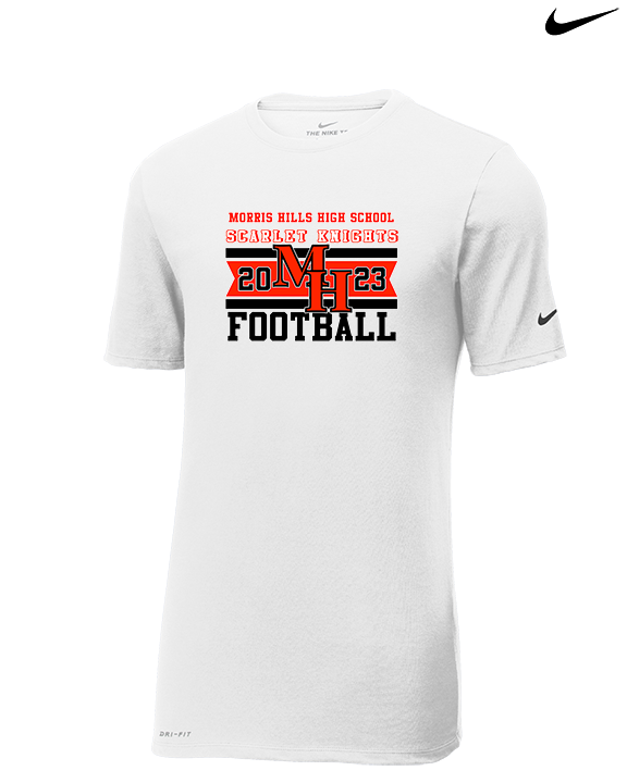 Morris Hills HS Football Stamp - Mens Nike Cotton Poly Tee