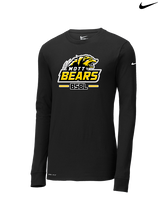 Mott Community College Baseball Logo Full BSBL - Mens Nike Longsleeve