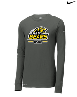 Mott Community College Baseball Logo Full BSBL - Mens Nike Longsleeve