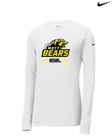 Mott Community College Baseball Logo Full BSBL - Mens Nike Longsleeve