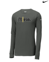 Mott Community College Baseball Logo M BSBL - Mens Nike Longsleeve