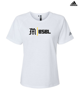 Mott Community College Baseball Logo M BSBL - Womens Adidas Performance Shirt