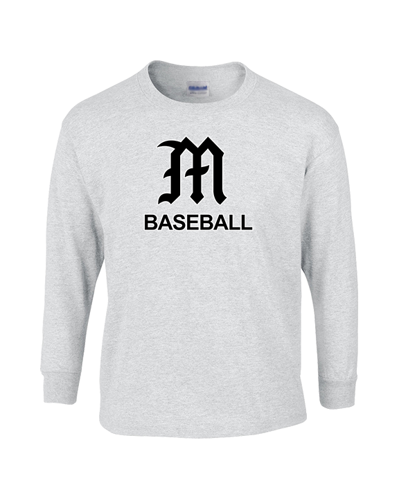 Mott Community College Baseball Logo M Baseball - Cotton Longsleeve