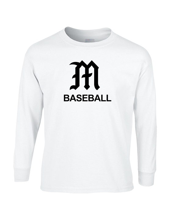 Mott Community College Baseball Logo M Baseball - Cotton Longsleeve