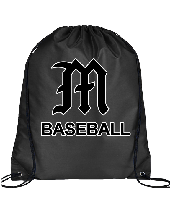 Mott Community College Baseball Logo M Baseball - Drawstring Bag