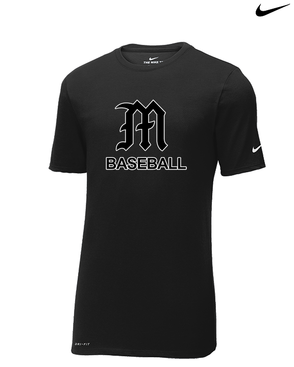 Mott Community College Baseball Logo M Baseball - Mens Nike Cotton Poly Tee