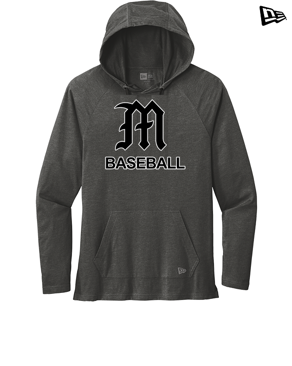 Mott Community College Baseball Logo M Baseball - New Era Tri-Blend Hoodie