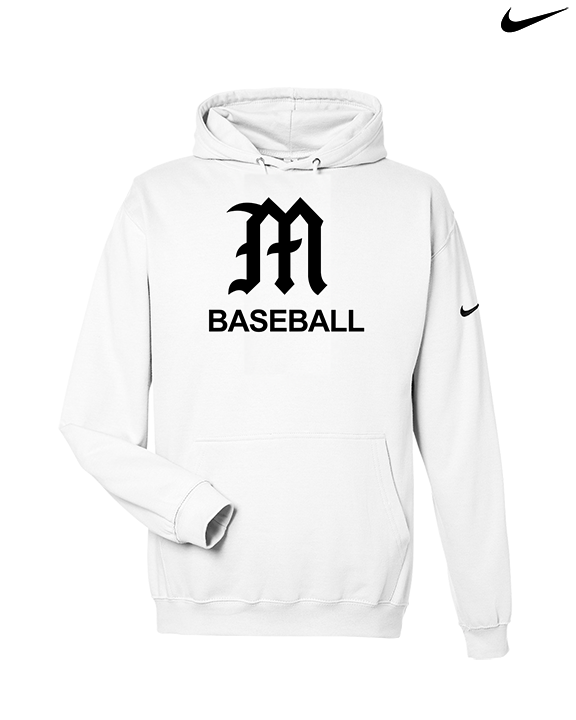 Mott Community College Baseball Logo M Baseball - Nike Club Fleece Hoodie