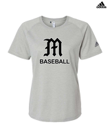Mott Community College Baseball Logo M Baseball - Womens Adidas Performance Shirt