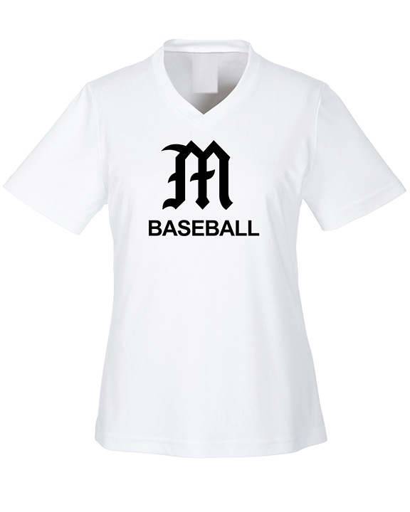 Mott Community College Baseball Logo M Baseball - Womens Performance Shirt