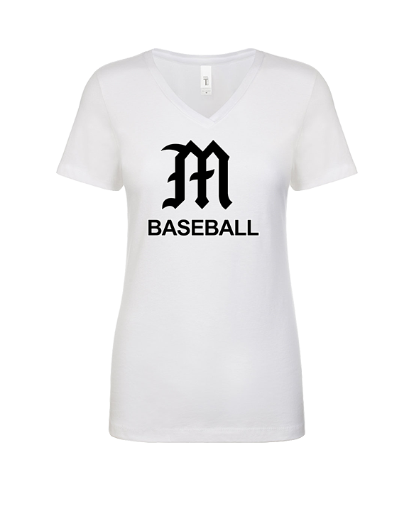Mott Community College Baseball Logo M Baseball - Womens Vneck