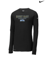 Mount Mary University Women's Basketball Block - Mens Nike Longsleeve