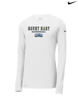 Mount Mary University Women's Basketball Block - Mens Nike Longsleeve