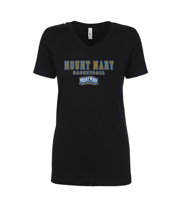 Mount Mary University Women's Basketball Block - Womens V-Neck