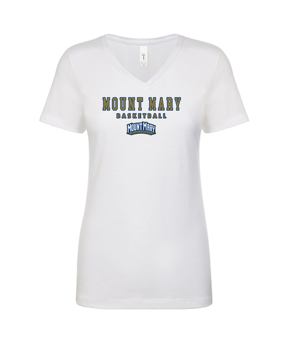 Mount Mary University Women's Basketball Block - Womens V-Neck