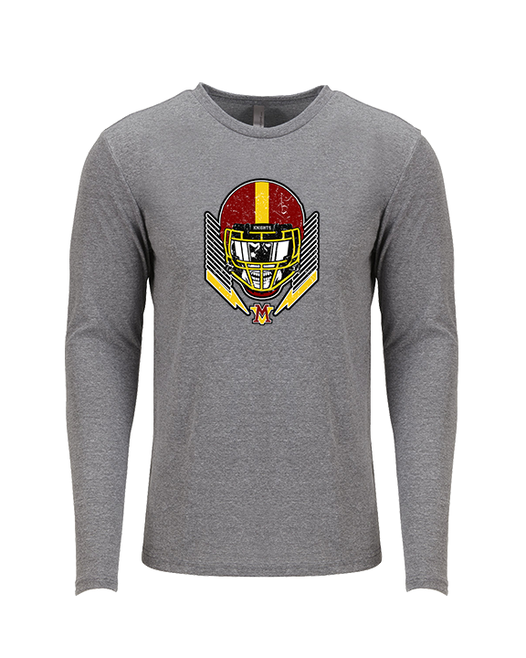 Mount Vernon HS Football Skull Crusher - Tri-Blend Long Sleeve