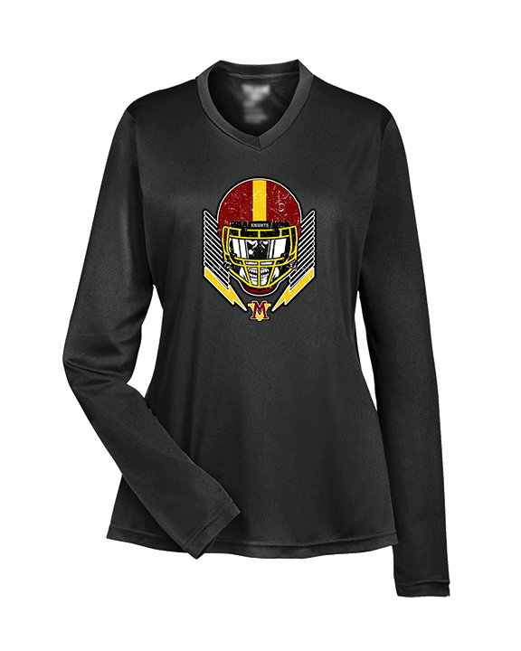Mount Vernon HS Football Skull Crusher - Womens Performance Longsleeve