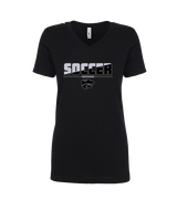 Mountain View HS Boys Soccer Cut - Womens Vneck