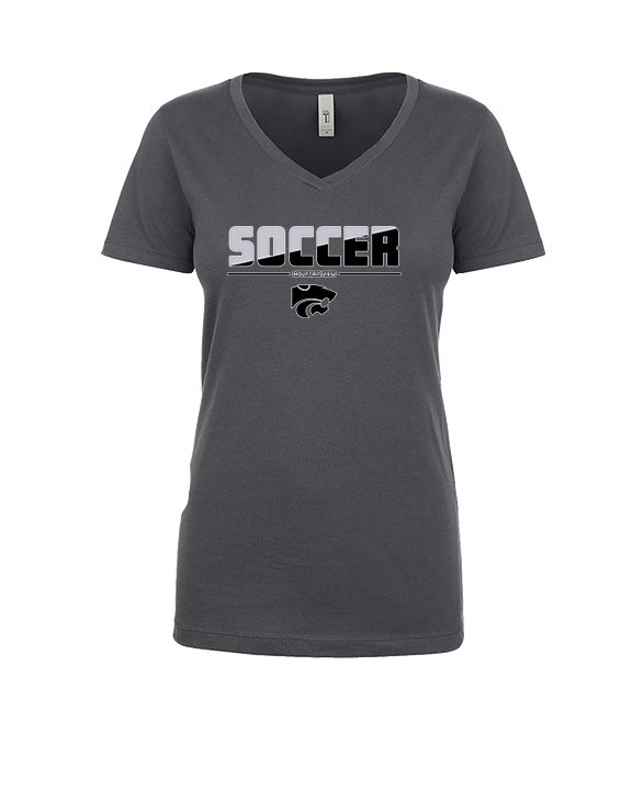 Mountain View HS Boys Soccer Cut - Womens Vneck