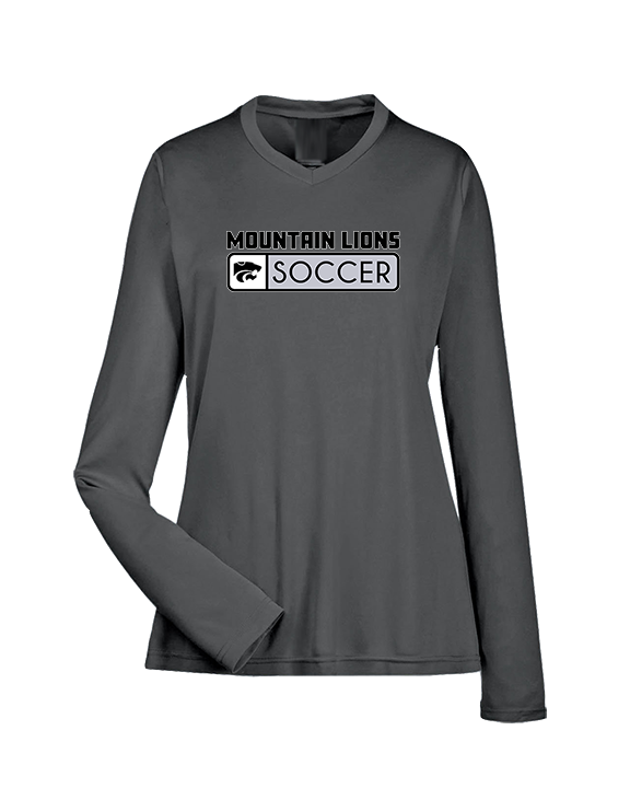 Mountain View HS Boys Soccer Pennant - Womens Performance Longsleeve