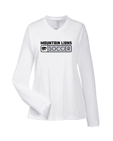 Mountain View HS Boys Soccer Pennant - Womens Performance Longsleeve