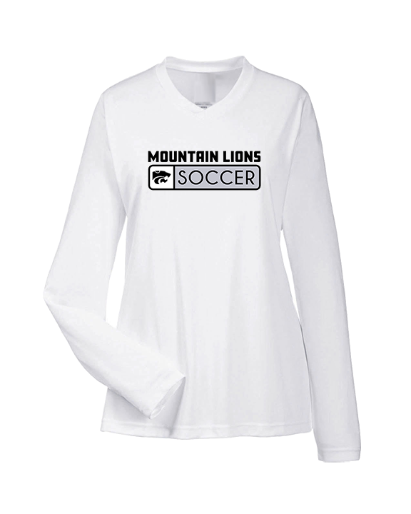 Mountain View HS Boys Soccer Pennant - Womens Performance Longsleeve