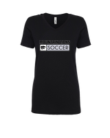 Mountain View HS Boys Soccer Pennant - Womens Vneck