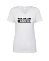 Mountain View HS Boys Soccer Pennant - Womens Vneck