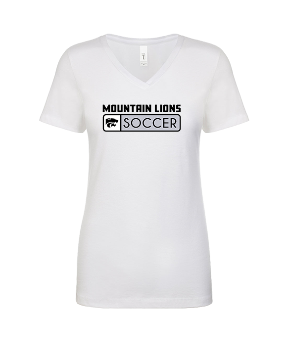 Mountain View HS Boys Soccer Pennant - Womens Vneck