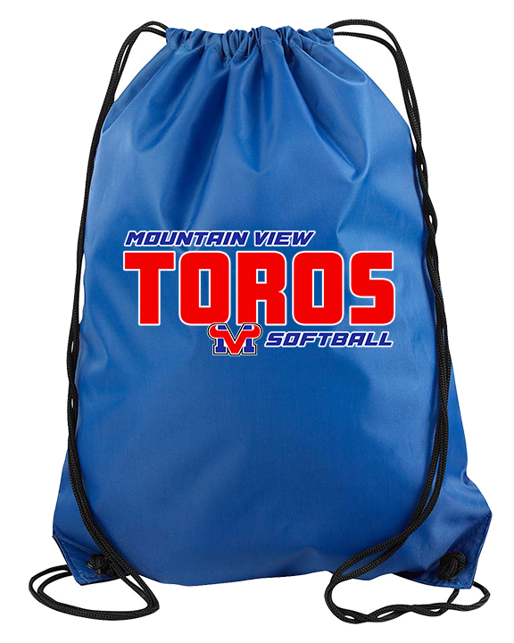 Mountain View HS Softball Bold - Drawstring Bag