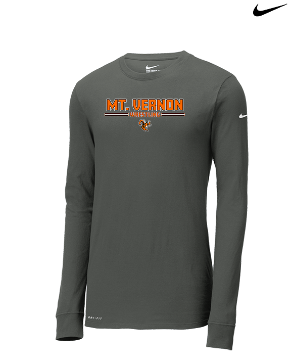 Mt. Vernon HS Wrestling Keen - Mens Nike Longsleeve