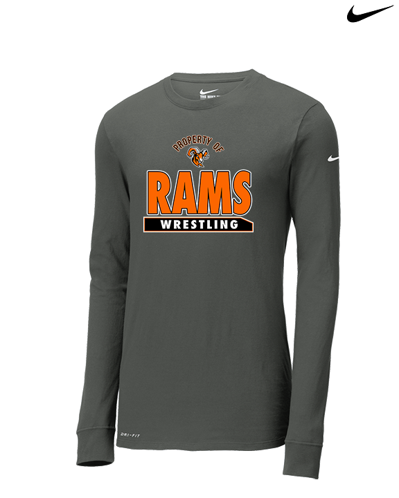Mt. Vernon HS Wrestling Property - Mens Nike Longsleeve