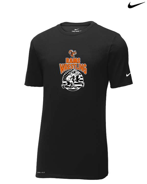 Mt. Vernon HS Wrestling Takedown - Mens Nike Cotton Poly Tee
