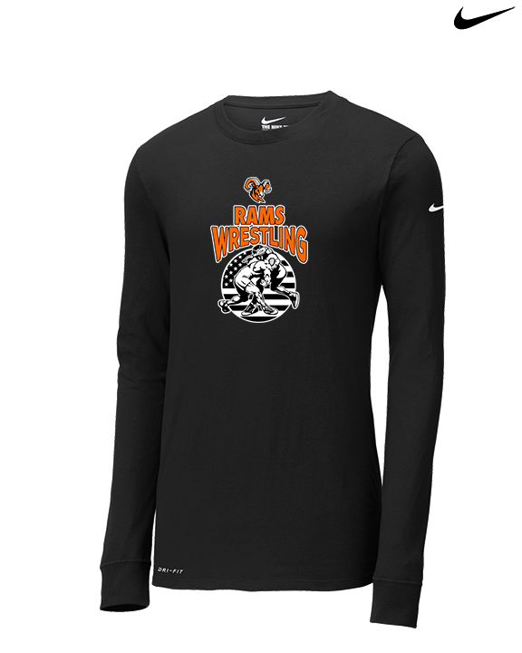 Mt. Vernon HS Wrestling Takedown - Mens Nike Longsleeve