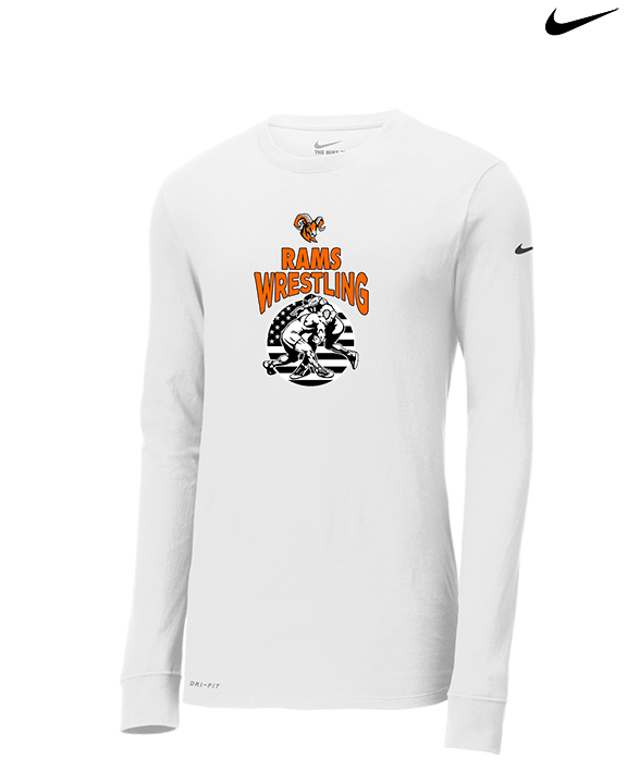 Mt. Vernon HS Wrestling Takedown - Mens Nike Longsleeve