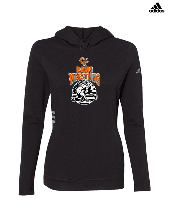 Mt. Vernon HS Wrestling Takedown - Womens Adidas Hoodie
