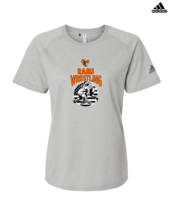 Mt. Vernon HS Wrestling Takedown - Womens Adidas Performance Shirt