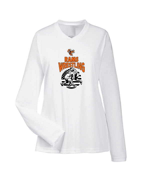 Mt. Vernon HS Wrestling Takedown - Womens Performance Longsleeve