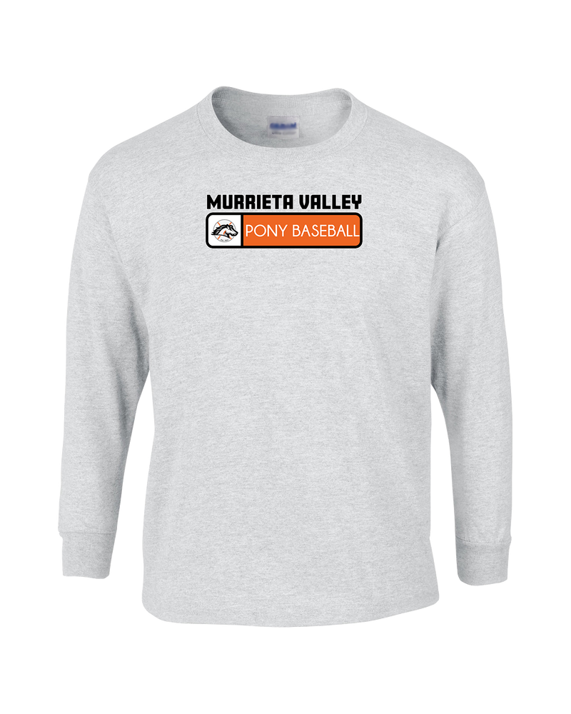 Murrieta Valley Pony Baseball Pennant - Mens Cotton Long Sleeve
