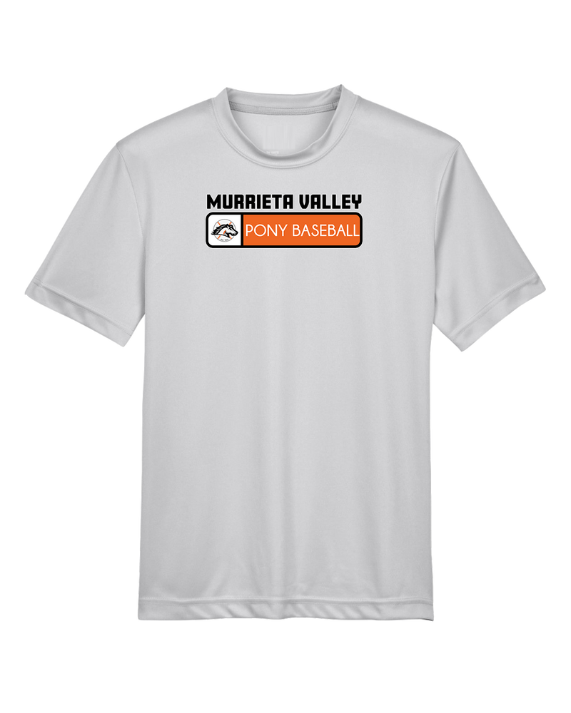 Murrieta Valley Pony Baseball Pennant - Youth Performance T-Shirt