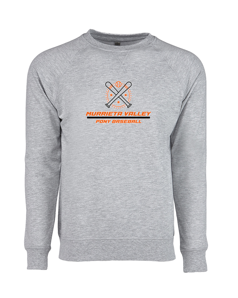 Murrieta Valley Pony Baseball Split - Crewneck Sweatshirt