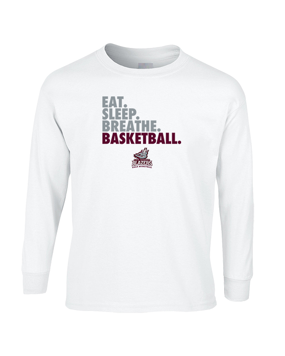 N.E.W. Lutheran HS Girls Basketball Eat Sleep Breathe - Cotton Longsleeve
