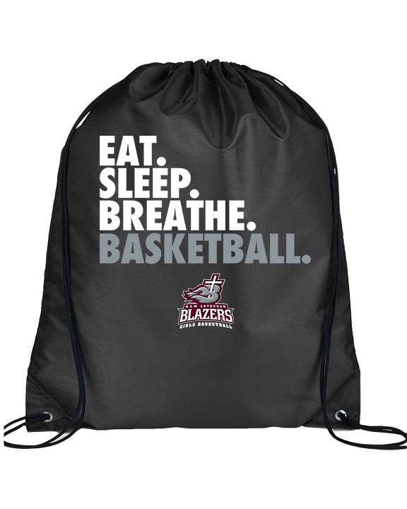 N.E.W. Lutheran HS Girls Basketball Eat Sleep Breathe - Drawstring Bag