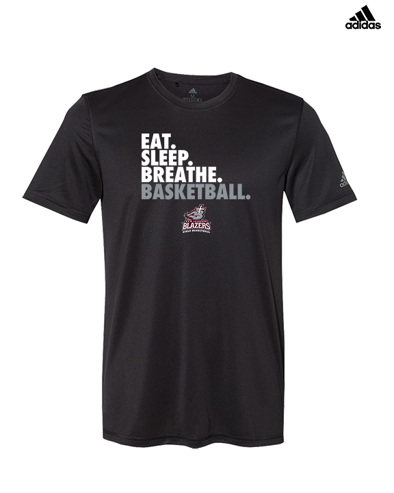 N.E.W. Lutheran HS Girls Basketball Eat Sleep Breathe - Mens Adidas Performance Shirt