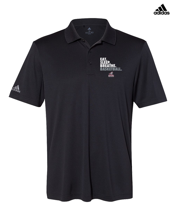 N.E.W. Lutheran HS Girls Basketball Eat Sleep Breathe - Mens Adidas Polo