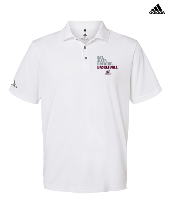 N.E.W. Lutheran HS Girls Basketball Eat Sleep Breathe - Mens Adidas Polo