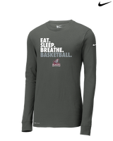 N.E.W. Lutheran HS Girls Basketball Eat Sleep Breathe - Mens Nike Longsleeve